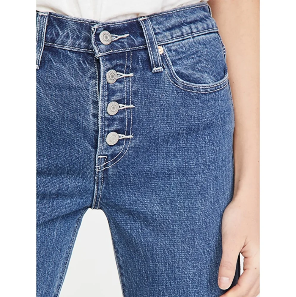 Levi's Premium Wedgie High Rise Straight Jeans Blue Size 24